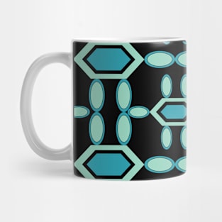 Geometric bleu color seamless pattern Mug